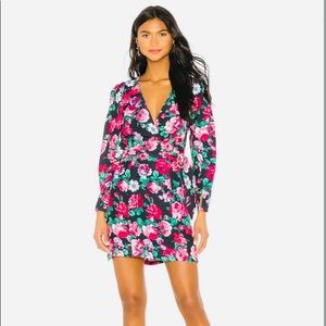 Ronny Kobo Collection Black/Pink Edrea Floral Cocktail Dress